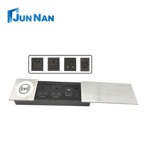 Nhôm Tabletop trượt Ổ cắm điện phổ Tabletop Ổ cắm điện cắm điện Anh/chúng tôi/EU/AU cho sạc bàn - Product Image 4