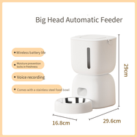 Distributeur automatique de nourriture pour chats et chiens 3L avec fenêtre de visualisation, minuterie, enregistrement vocal et bol en acier inoxydable