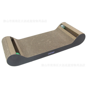 Rascador para gatos con ranuras para bolas, papel corrugado grueso de 60x25.5x9.5cm para afilar garras y jugar - Product Image 5