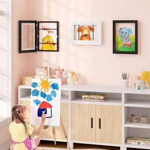 Cadre photo pour œuvres d'art d'enfants, interchangeable, en bois blanc avec verre incassable, pour collection d'enfants - Product Image 4