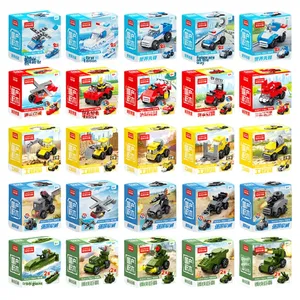 Lele Brothers 9113-9119 edifici moderni di ingegneria ragazzi bambino blocco di costruzione giocattolo modello 1:32 scala di plastica - Product Image 2