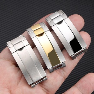 Correa de Reloj de 9 mm con Cierre Deslizante para R-olex DAYTONA SU-BMARINER GMT Yacht-Master, Hebilla de Reloj de <span class=keywords><strong>Acero</strong></span> Inoxidable con Botón de Ajuste Fino - Product Image 1