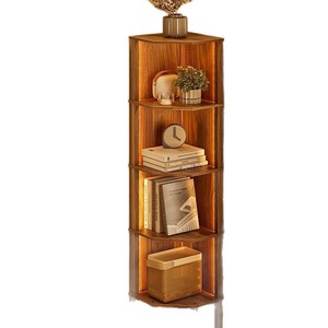 Estante de almacenamiento de madera para uso doméstico, de pie, para organizar artículos diversos, organizar libros y exhibirlos. - Product Image 3