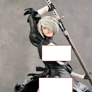 Statua Modello Action Figure di Alta Qualità 33cm Sexy NieR <span class=keywords><strong>Automata</strong></span> 2B Angel Game Goddess con Doppia Testa Scultura Ingrosso - Product Image 5