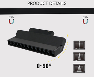 DC 24V 12W Sistema de luz de pista LED plegable 90 grados Inclinado 2700K-6500K Luz de pista magnética - Product Image 2
