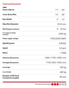 Montador/Desmontador <span class=keywords><strong>de</strong></span> Neumáticos con Brazo Auxiliar 890U+241 para Autos <span class=keywords><strong>de</strong></span> Pasajeros, 220V, Producto Auténtico - Product Image 4