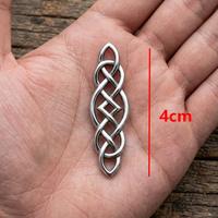 Collier pendentif croix celtique en acier inoxydable, bijou croix tressée irlandaise, amulette cadeau pour hommes et femmes