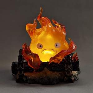 HESPER Luminous Howl's Moving Castle Calcifer Lámpara Respirante, Figura de PVC de Anime y <span class=keywords><strong>Manga</strong></span>, Estatuilla de Dibujos Animados, Juguetes de Regalo - Product Image 2