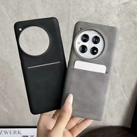 Étui de Luxe pour Téléphone Portable OnePlus 13/12/11/13R/12R/11R ACE 5/3 Pro 2/5G, Coque Semi-Intégrale en Cuir Agneau Synthétique avec Porte-Cartes