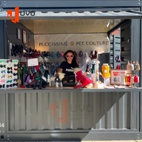 Restaurant en conteneur maritime personnalisé, café mobile, kiosque alimentaire préfabriqué modulaire, cuisine commerciale clé en main, bar extérieur éphémère