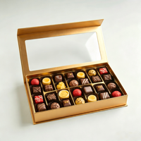 Boîte livre personnalisée chocolat macaron avec fenêtre acrylique, emballage cadeau luxueux pliable magnétique pour desserts