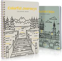 Livre de coloriage imprimé anti-stress pour adultes, thème Halloween, livre de gribouillis à reliure spirale, jeu de société, divertissement relaxant, loisirs décontractés