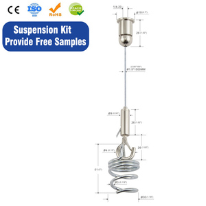 Ensembles d'élingue en fil d'acier inoxydable de haute qualité pince à fil réglable et kit de suspension de câble de coupleur de plafond pour feux de signalisation - Product Image 1