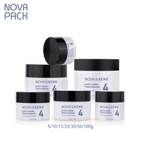 Pot en verre de porcelaine blanche opaque pour soins de la peau, luxe, 50 ml, 100 ml, contenants cosmétiques, pots pour crème pour le visage, hydratant, avec couvercle en aluminium
