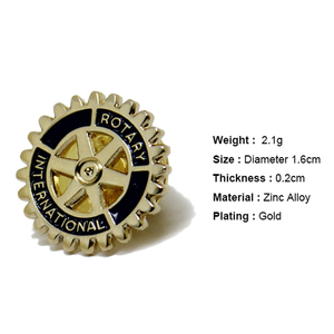 Fabricantes de Artesanías Metálicas en China, Insignia de Metal de los Clubs Rotarios Masónicos Internacionales, Pin de Solapa Personalizado con Esmalte, Recuerdos Rotarios - Product Image 3