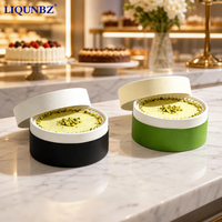 Conteneur cylindrique personnalisé et écologique pour cheesecake basque individuel, tube de cuisson pour gâteau, boîte à cheesecake
