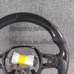 Volant de voiture en cuir perforé et fibre de carbone avec LED, vente directe d'usine, pour Honda Civic 11e génération - Product Image 3