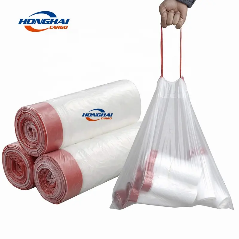 Heavy Duty Compostable 13 30 45 50 60 65 95 100 Gallon Dây Lốp Đóng Cửa Nhựa Có Thể Thùng Rác Túi Cuộn Túi Rác