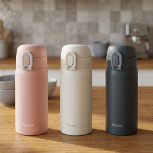 Botella de Agua de Viaje de Acero Inoxidable, Diseño Japonés, Aislamiento Térmico, Ecológica, Capacidad de 0.6L, con Asa - Product Image 3