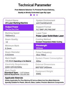 WLD Uv Máquina de Marcado Láser 3W 5W 3D Uv Máquina de Grabado para Vidrio Metal Plástico Silicona Flexible PCB Board, Etc. - Product Image 4