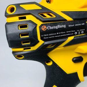 Juego de 35 Piezas de Taladro de Impacto de Litio sin Escobillas de 13 mm, Destornillador Inalámbrico Portátil, Kit de Herramientas Combinadas Amarillo MTK01 - Product Image 6