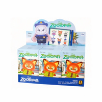 En stock 100% original 6 pièces/boîte Miniso Zootopia Figurines en vinyle Poupées en peluche Pendentifs Boîtes mystères Kawaii Nick Judy Jouets Boîte surprise