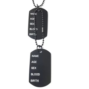 Collier personnalisé vierge en acier inoxydable, bijou tendance plaqué or, style géométrique, type Dogtag - Product Image 5