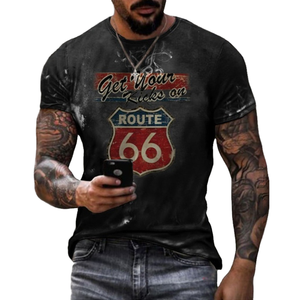 Nouvel Arrivage T-shirt Homme Coupe Droite Manches Courtes 100% Polyester Écologique Luxe Business Streetwear Décontracté Tricoté Numérique - Product Image 1