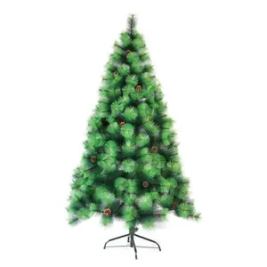 नई प्रवृत्ति उत्पाद Pinecones 6ft डबल रंग के साथ सूइयाँ क्रिसमस पेड़