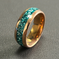 Bague de mariage pour homme en tungstène noir de haute qualité Alin, bague pour homme en opale de feu bleue avec incrustation de coquille d'ormeau