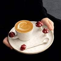 Nouvelle tasse en céramique créative personnalisée de style japonais en forme de champignon, 250 ml, écologique et réutilisable, pour le petit-déjeuner, le lait, le café à la maison