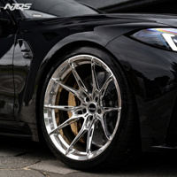 Jantes forgées NJQS M3 M4 F90 pour GTR WF Corvette Super VS5RS Performance Concave Argentées Personnalisées en Alliage Léger pour Voiture de Course