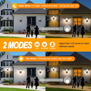 Lámpara de Pared LED para Exteriores CELAVY con Sensor de Movimiento, Antracita, Giratoria, IP54, Aluminio, Policarbonato y Vidrio para Patio - Product Image 2