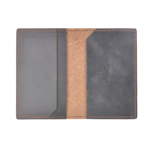 Tarjetero Vintage de cuero genuino Crazy Horse <span class=keywords><strong>para</strong></span> <span class=keywords><strong>hombre</strong></span>, billetera de viaje con bolsillo frontal - Product Image 5