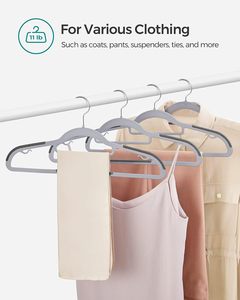 Vente en gros en usine de cintres résistants floqués en plastique antidérapant pour vêtements et manteaux - Product Image 5
