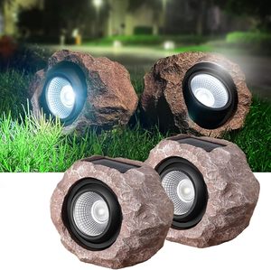 Éclairage décoratif solaire pour jardin extérieur, petit modèle, corps en résine + ABS, étanche IP65, <span class=keywords><strong>LED</strong></span> bicolore - Product Image 5