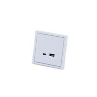 Enchufe de Pared con Conexión a Tierra de Grado Premium, Puertos USB Tipo A + Tipo C Integrados, Enchufe de Pared para Edificios Comerciales