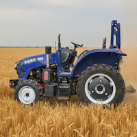 Spedizione Gratuita Trattore Agricolo Gommato 70HP 80HP con PTO, Mini Coltivatore, Caricatore per Fattoria