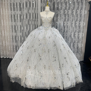Robe de mariée élégante et romantique Jancember, style reine, ornée de strass, tendance et très vendue, Wx288 - Product Image 6