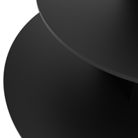 Présentoir circulaire à 3 niveaux en bois écologique, résistant à l'eau, robuste, avec revêtement en mélamine noire, étagères personnalisées pour la vente au détail