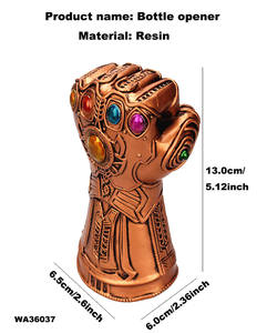 Ouvre-bouteilles créatif Infinite War <span class=keywords><strong>Thanos</strong></span> Gants Ouvre-poing Ouvre-bouteilles <span class=keywords><strong>de</strong></span> bière Cool Beer Cola Wine Cap Opener pour Marvel Avengers Fans Gift - Product Image 2