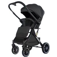 Poussette 2-en-1 pliable d'une seule main, chariot de bébé léger, système de voyage, poussette bébé avec fonction marche arrière