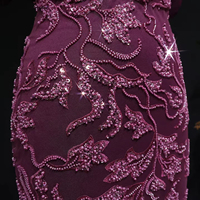 Jancember élégant ivoire sirène robe de soirée hors épaule luxe perlé arabe fête robes de bal pour les femmes Lsz622