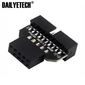 Dailyetech Motherboard USB2.0 9Pin to USB3.0 19pin Front Panel Converter USB 3.0 19/20pin to USB 2.0 9pin Header Female Adapter