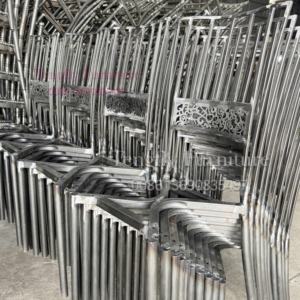 Personalizado a granel gran oferta al aire libre oro flor estampado decoración metal otros muebles de habitación de hotel - Product Image 2