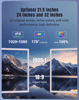 Téléviseur intelligent interactif de 27 pouces, téléviseur intelligent mobile avec écran tactile LCD rotatif, Android 12 Smart TV