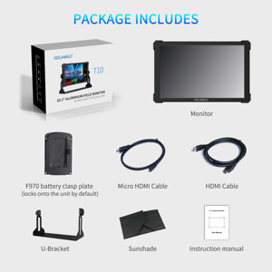 Feelworld T10 10.1 inch <span class=keywords><strong>DSLR</strong></span> lĩnh vực Màn hình Nhôm Nhà ở màn hình cảm ứng <span class=keywords><strong>DSLR</strong></span> Máy ảnh màn hình với HDMI cho máy ảnh - Product Image 6