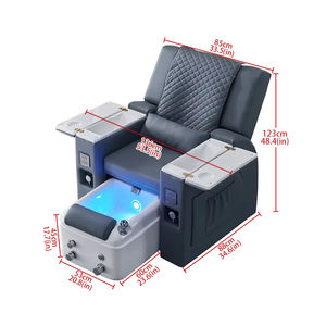 Silla de pedicura de Spa con respaldo alto para salones de uñas, sala de estar multifunción, masaje de pies con hidromasaje, estación de manicura ajustable - Product Image 5