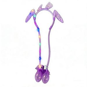 Produit phare transfrontalier : Oreilles de lapin lumineuses en dentelle scintillante, qui bougent à la pression – L'indispensable pour les fêtes et les rassemblements sociaux - Product Image 5