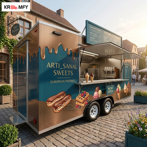 Food Truck Cuadrado con Freidora de Hamburguesas Completa, Acero Inoxidable, Certificado DOT CE, Cocina Móvil para BBQ, Remolque de Comida Americana - Product Image 1